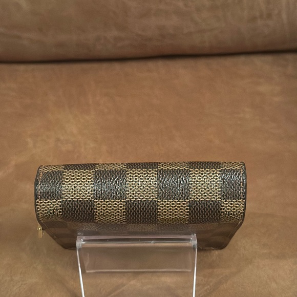 Louis Vuitton Damier Ebene Pattern Coated Canvas Compact Wallet - Picture 6 of 16